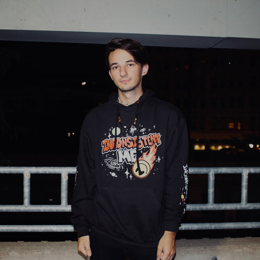 Here is me standing in a parking garage wearing my new hoodie. Super happy with how it turned out!